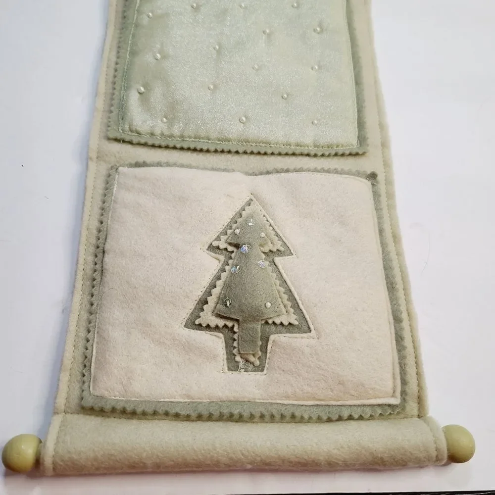 Shabby Chic Christmas Pale Green Joy Hanging Door Decor Banner
